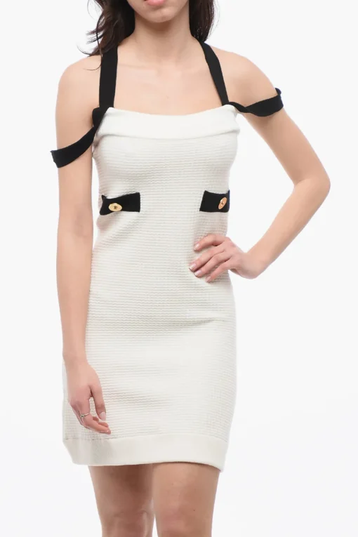 Fashion Mini Abito con Spalline Incrociate Donna Vestiti