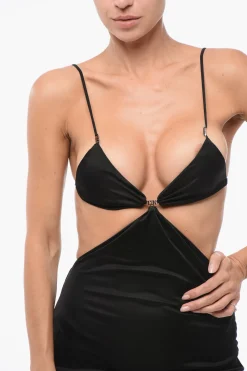 Mini Abito Cut Out con Spalline Incrociate></noscript>Dsquared2 Discount