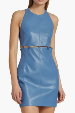 Online Mini Abito LAYAN in Pelle Vegan con Dettaglio Bottoni Donna Vestiti