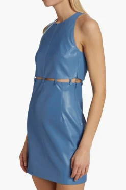 Online Mini Abito LAYAN in Pelle Vegan con Dettaglio Bottoni Donna Vestiti