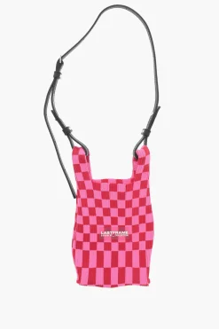 Mini Bag a Quadri Bicolore con Tracolla in Pelle Vegan></noscript>Last Frame Fashion