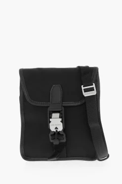 Mini Bag in Tinta Unita con Rifiniture in Pelle>Neil Barrett Hot
