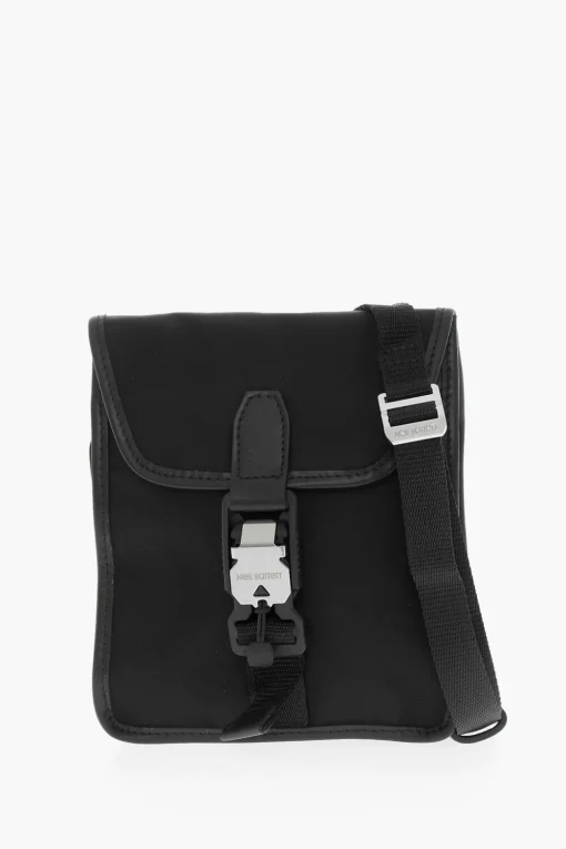 Mini Bag in Tinta Unita con Rifiniture in Pelle>Neil Barrett Hot
