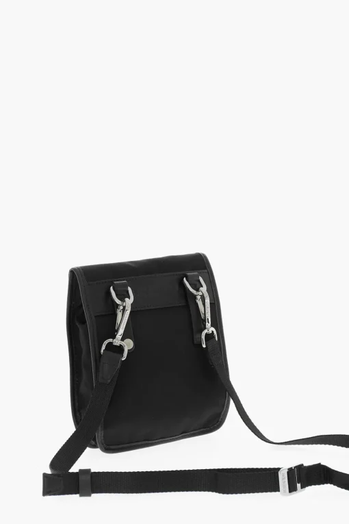 Mini Bag in Tinta Unita con Rifiniture in Pelle>Neil Barrett Hot