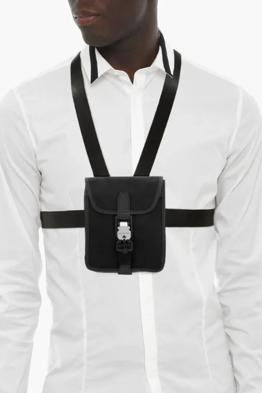 Mini Bag in Tinta Unita con Rifiniture in Pelle>Neil Barrett Hot