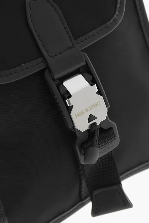 Mini Bag in Tinta Unita con Rifiniture in Pelle>Neil Barrett Hot