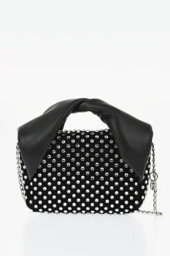 Fashion Mini Bag NANO TWISTER in Pelle Impreziosita da Strass Donna Borse A Spalla