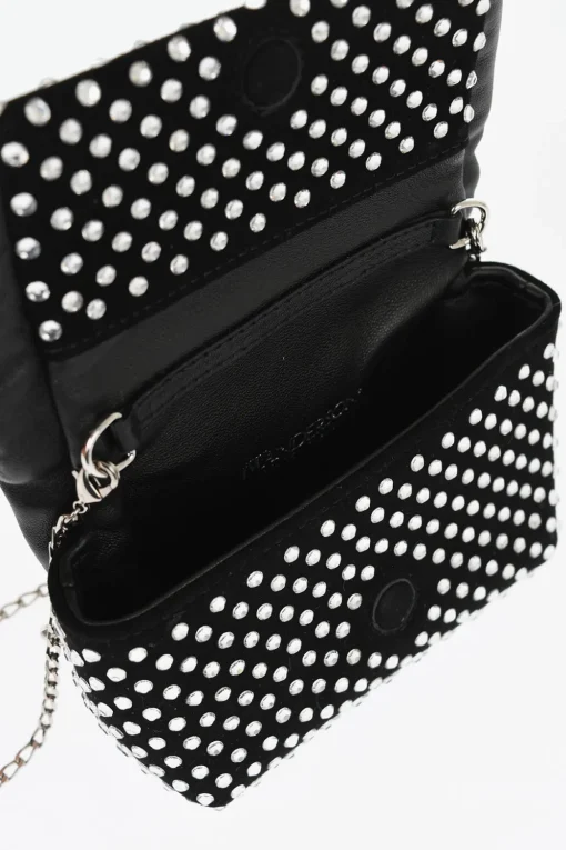 Fashion Mini Bag NANO TWISTER in Pelle Impreziosita da Strass Donna Borse A Spalla