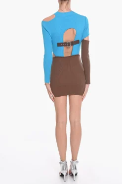 Mini Dress a Costine Bicolore con Dettagli Cut-Out>Andersson Bell Outlet