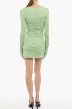 Online Mini Dress a Maniche Lunghe con Dettagli Cut-Out Donna Vestiti