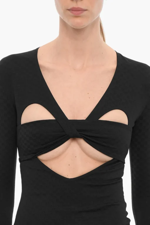 Mini Dress a Maniche Lunghe con Dettagli Cut-Out>Ambush Outlet
