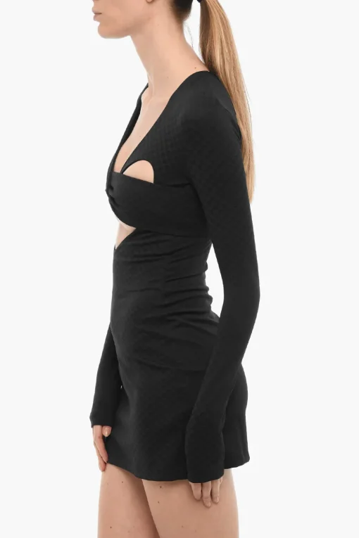 Mini Dress a Maniche Lunghe con Dettagli Cut-Out>Ambush Outlet