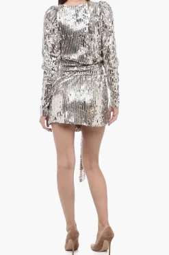 Sale Mini Dress a Portafoglio in Pailettes Donna Vestiti