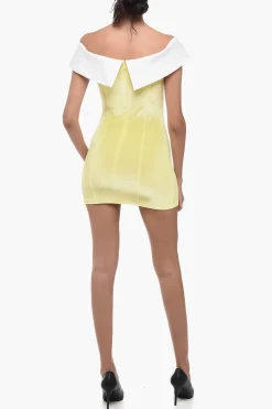 Mini Dress Attillato in Ciniglia con Maxi Fiocco>Adriana Hot Couture New