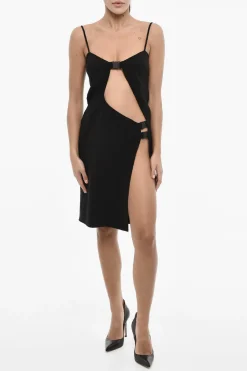 Mini Dress Curve Cut Out con Fibbia>Dsquared2 Discount