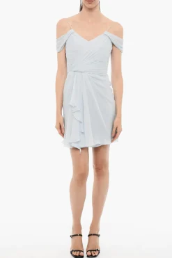 Mini Dress in Seta Drappeggiato>Costarellos Discount