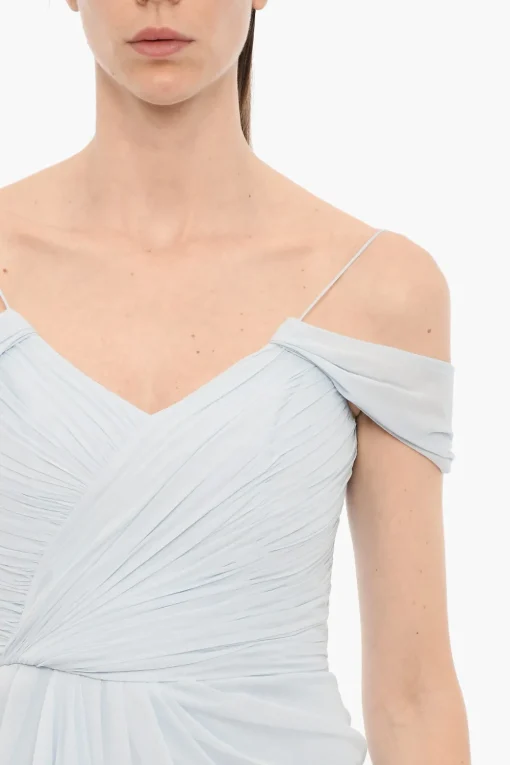 Mini Dress in Seta Drappeggiato>Costarellos Discount