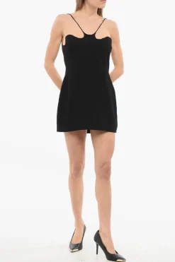 Mini Dress in Tinta Unita con Zip Posteriore>Monot Clearance