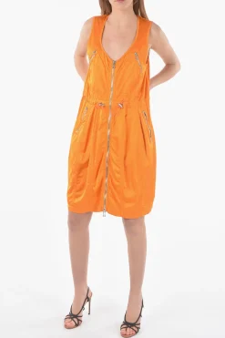 New Mini Dress Utility con Chiusura Full Zip Donna Vestiti