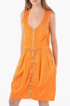 New Mini Dress Utility con Chiusura Full Zip Donna Vestiti