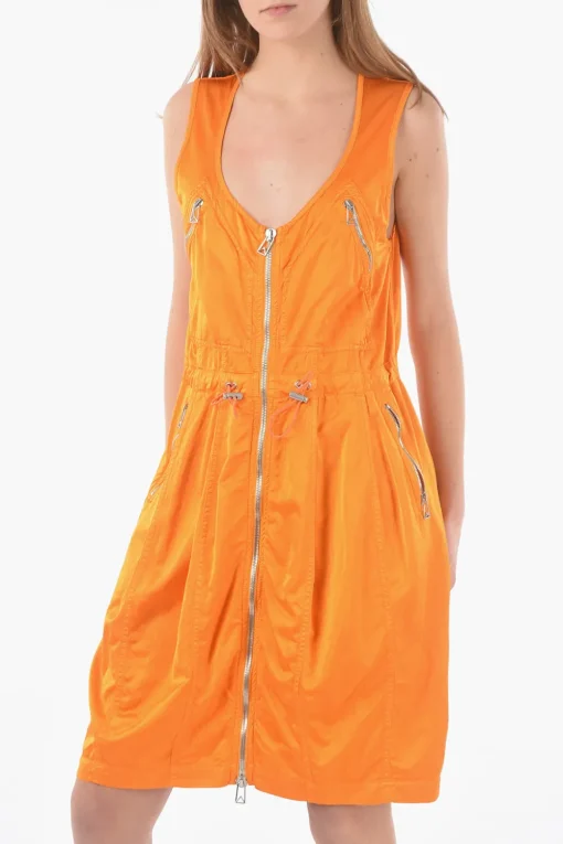 New Mini Dress Utility con Chiusura Full Zip Donna Vestiti