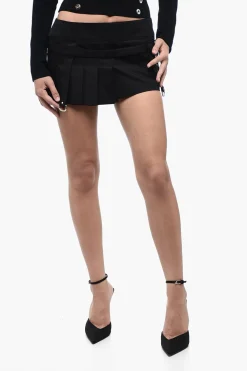 Best Mini Gonna Cargo Plisse con Dettaglio Fibbie Donna Gonne