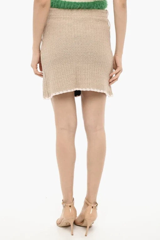 Online Mini Gonna CHIARA In Lurex con Bottoni Ornamentali Donna Gonne