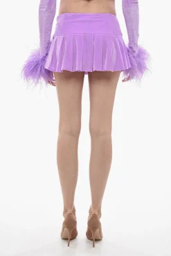 Mini Gonna In Ciniglia A Pieghe>Adriana Hot Couture Discount