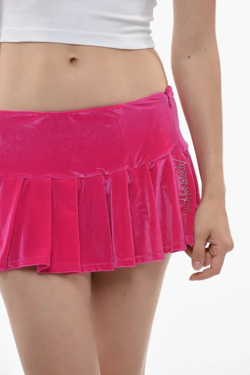 Mini Gonna In Ciniglia A Pieghe>Adriana Hot Couture Sale