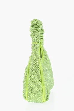 Mini Hobo Bag GABBI in Satin Con All-Over Strass>Jw Pei Best