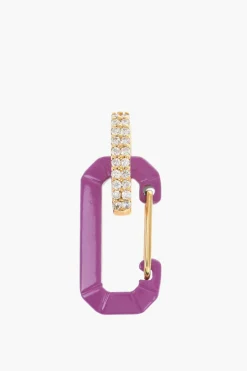 Clearance Mini Orecchino Singolo CHIARA In Oro Bianco 18K Con Strass Donna Gioielli
