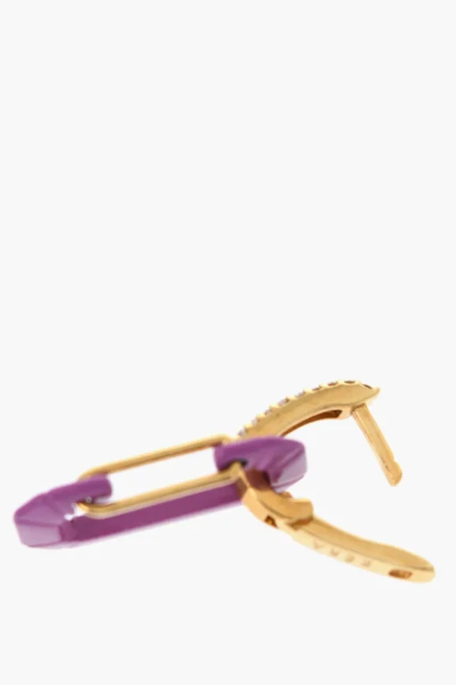 Clearance Mini Orecchino Singolo CHIARA In Oro Bianco 18K Con Strass Donna Gioielli