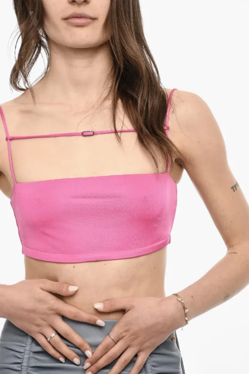 Discount Mini Top Con Dettaglio Logo Donna T-Shirts E Tops