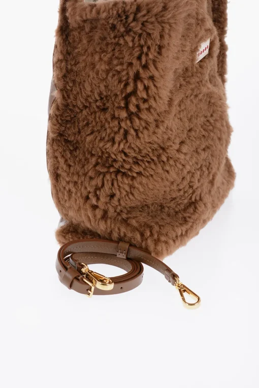 Mini Tote Bag MUSEO con Dettaglio in Shearling>Marni Online