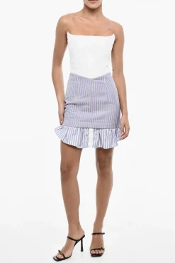 Mini Vestito Senza Maniche con Fondo a Righe>Dsquared2 Best