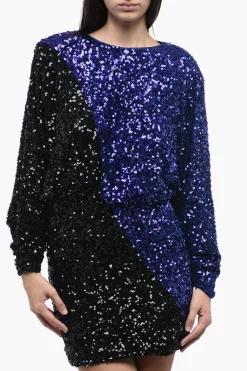 Miniabito Bicolore con Paillettes></noscript>Rotate New