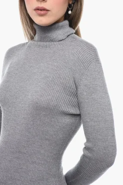 Minidress a Collo Alto in Lana a Costine></noscript>Dsquared2 Clearance