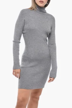 Minidress a Collo Alto in Lana a Costine></noscript>Dsquared2 Clearance