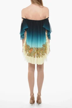 Minidress Drop-Shoulder in Seta con Motivo Degradè>Etro Hot