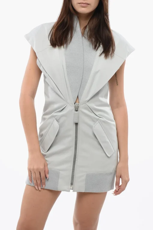 Minidress Imbottito ARTIC con Maxi Zip Frontale>Off-White Best