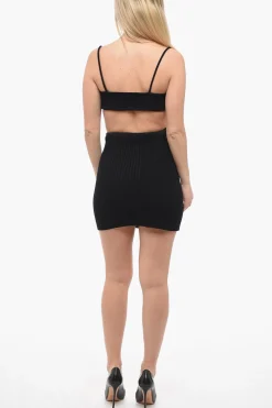 Discount Minidress in Maglia a Costine con Cut-outs Donna Vestiti