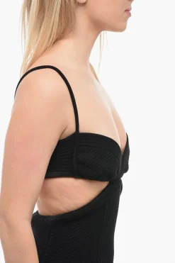 Discount Minidress in Maglia a Costine con Cut-outs Donna Vestiti