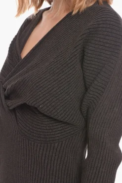 Online Minidress in Maglia WEAVE con Design Annodato Donna Vestiti