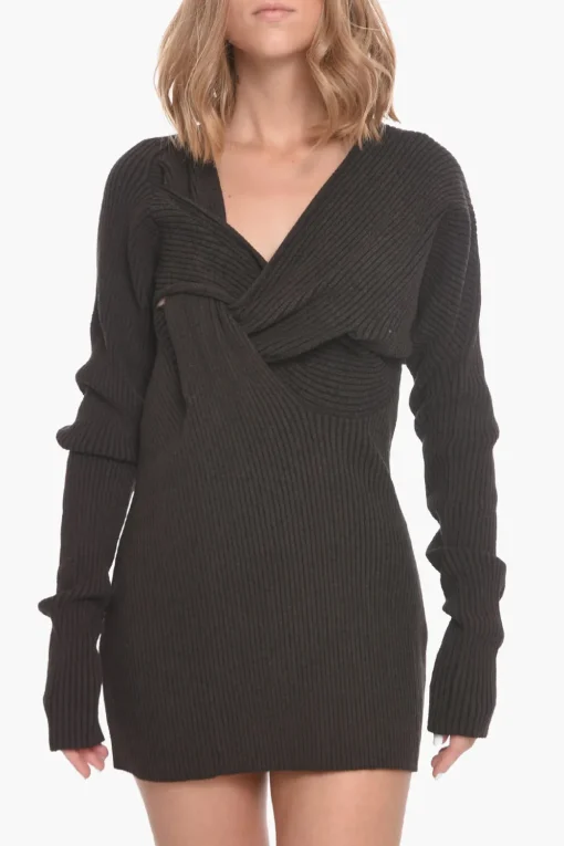Online Minidress in Maglia WEAVE con Design Annodato Donna Vestiti