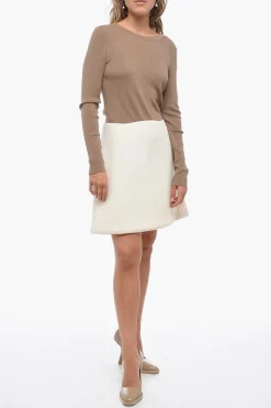 Sale Minigonna a Trapezio BONDED con Zip Posteriore Donna Gonne