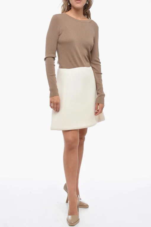 Sale Minigonna a Trapezio BONDED con Zip Posteriore Donna Gonne