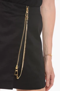 Minigonna a Vita Alta con Chiusura Zip Decentrata></noscript>AZ Factory Outlet