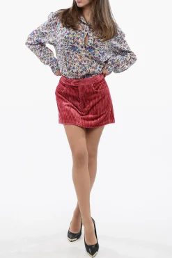 Minigonna a Vita Bassa in Velluto a Coste></noscript>Isabel Marant Outlet