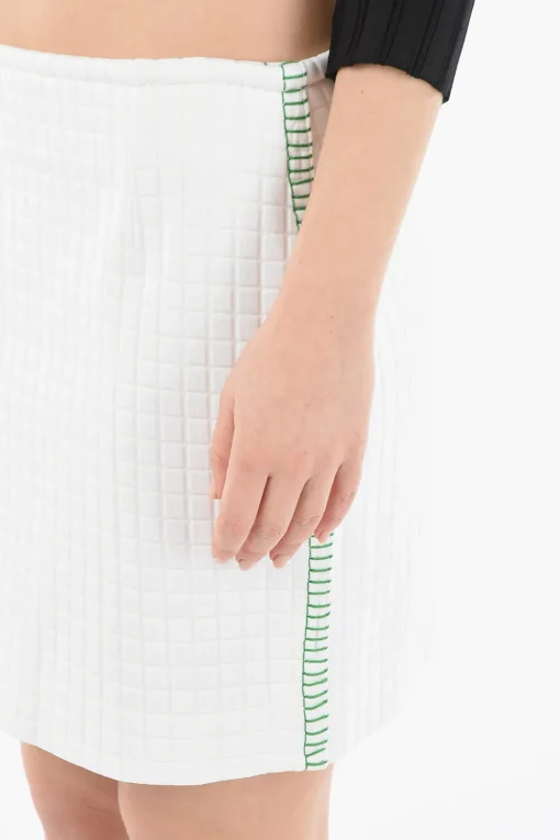 Minigonna Aderente Motivo Scacchi>Bottega Veneta Discount
