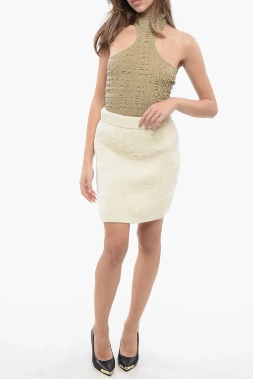 Minigonna AZRA in Lana con Monogram All-Over>Nanushka Sale